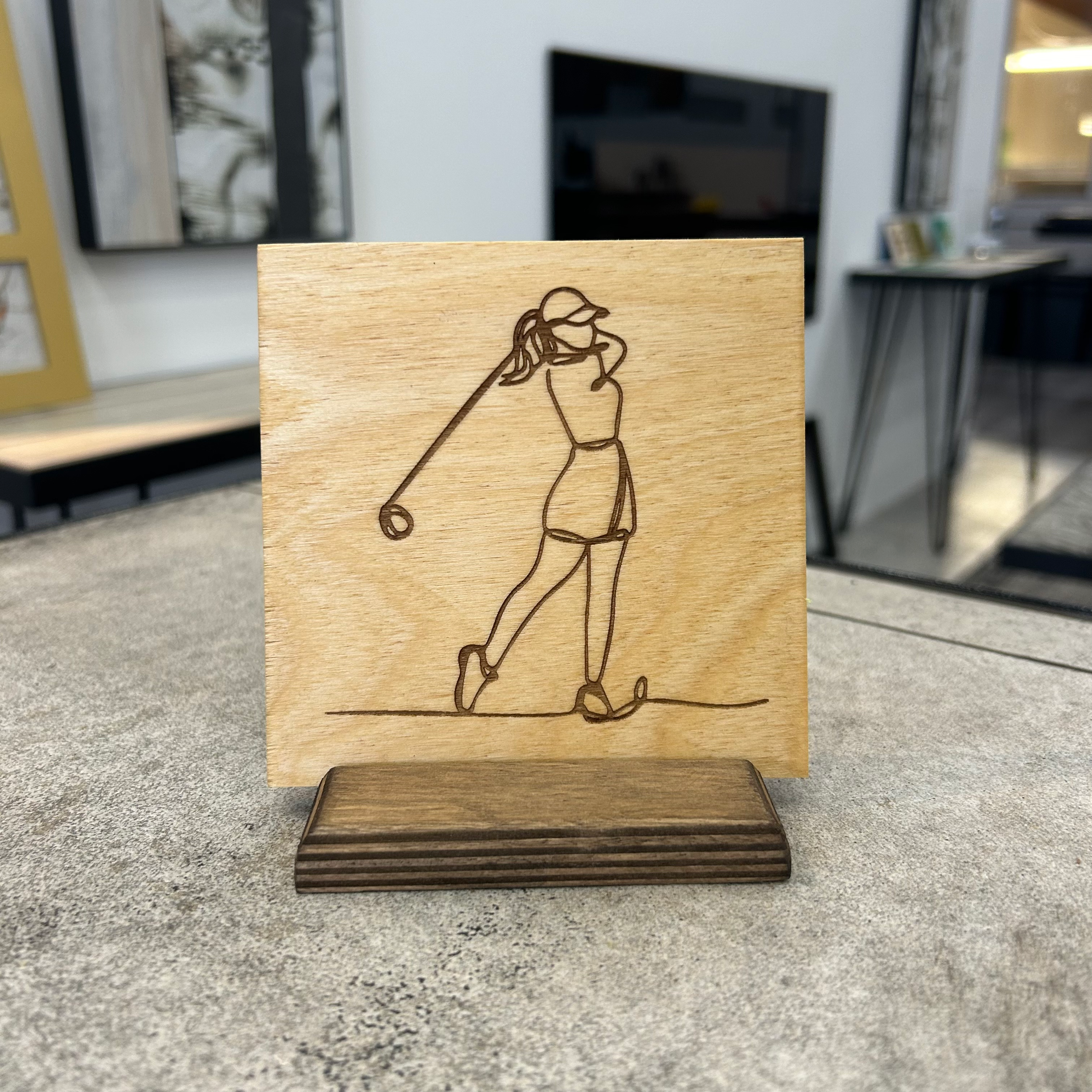 Golfer 1  | Line Art Tile