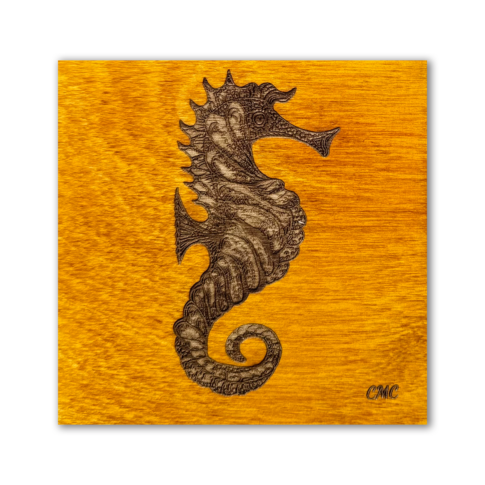 Seahorse | Wood Art Tile