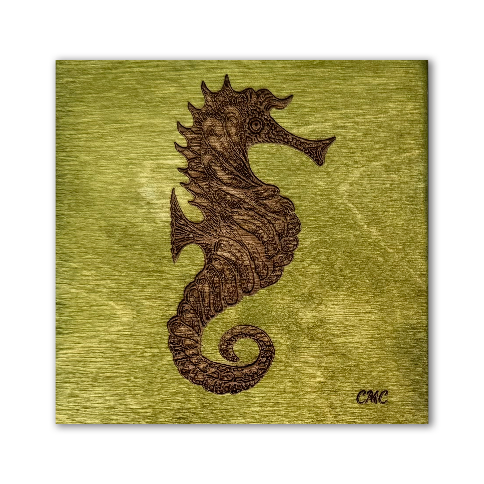 Seahorse | Wood Art Tile